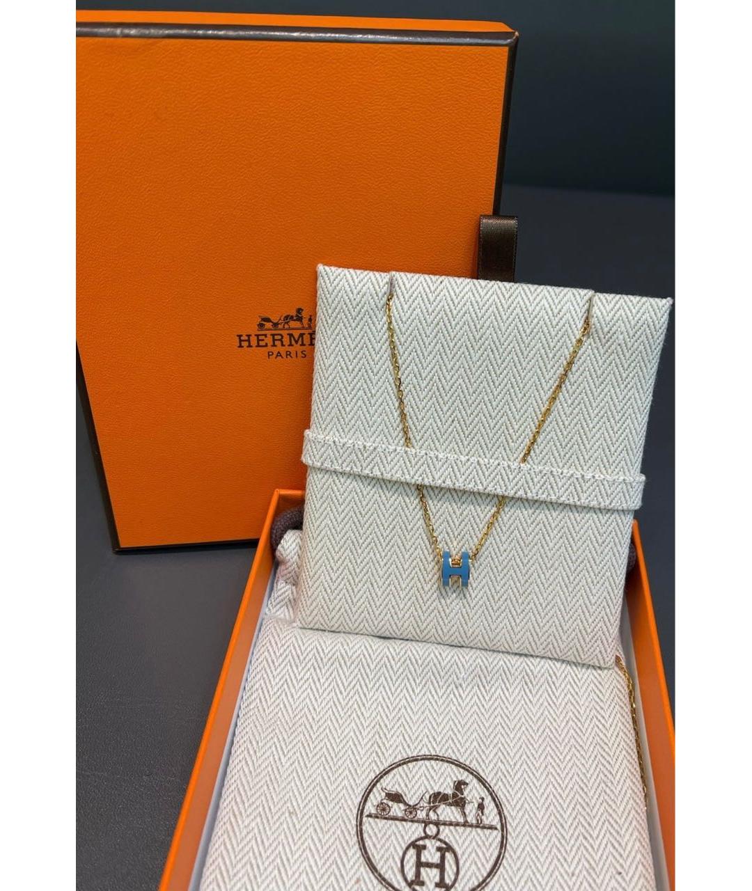 HERMES Золотая подвеска, фото 2