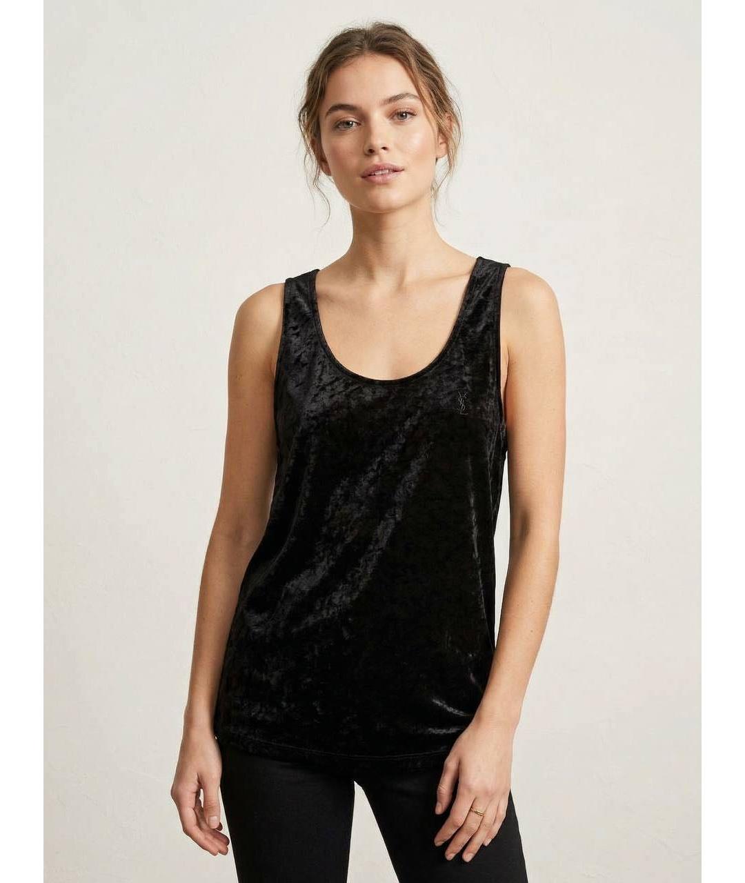 SAINT LAURENT Черная футболка, фото 3