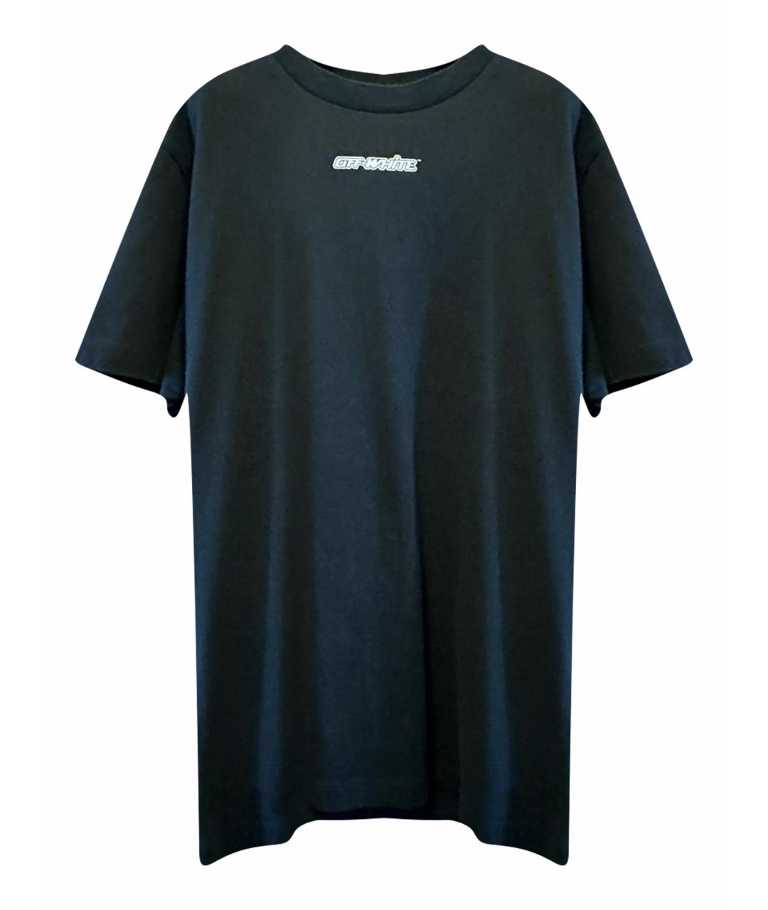 OFF-WHITE Черная хлопковая футболка, фото 1