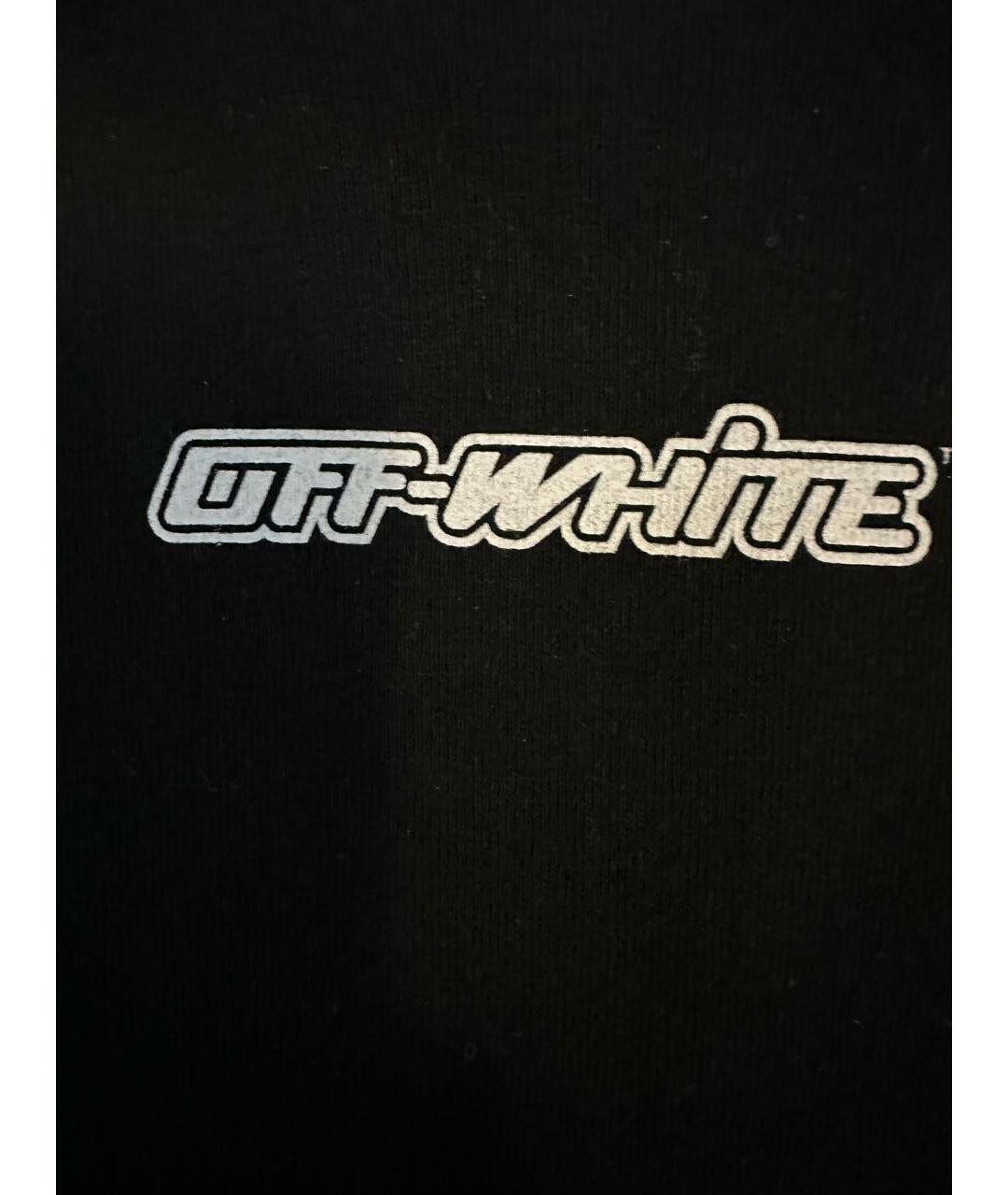 OFF-WHITE Черная хлопковая футболка, фото 4
