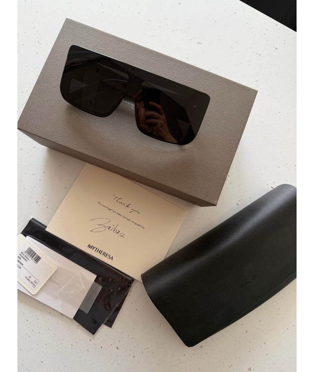 RICK OWENS Черные пластиковые солнцезащитные очки, фото 4