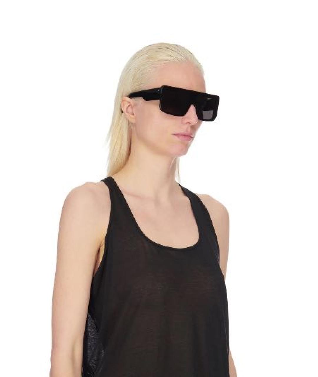 RICK OWENS Черные пластиковые солнцезащитные очки, фото 8