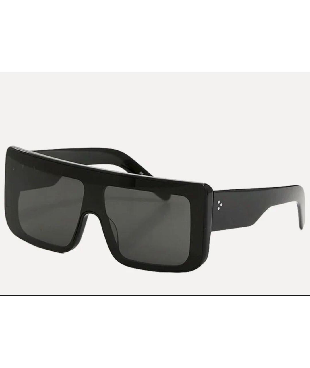 RICK OWENS Черные пластиковые солнцезащитные очки, фото 9