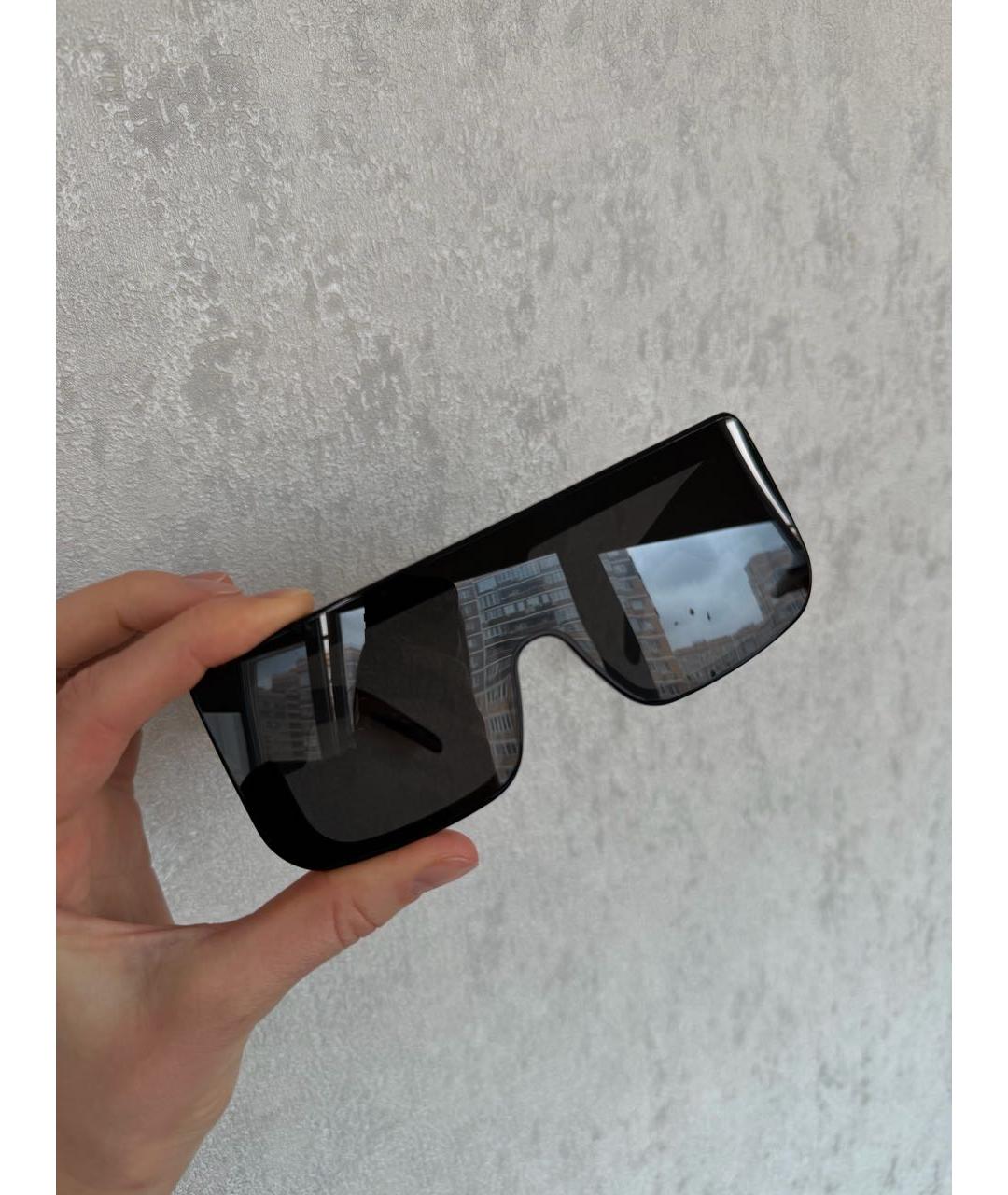 RICK OWENS Черные пластиковые солнцезащитные очки, фото 7