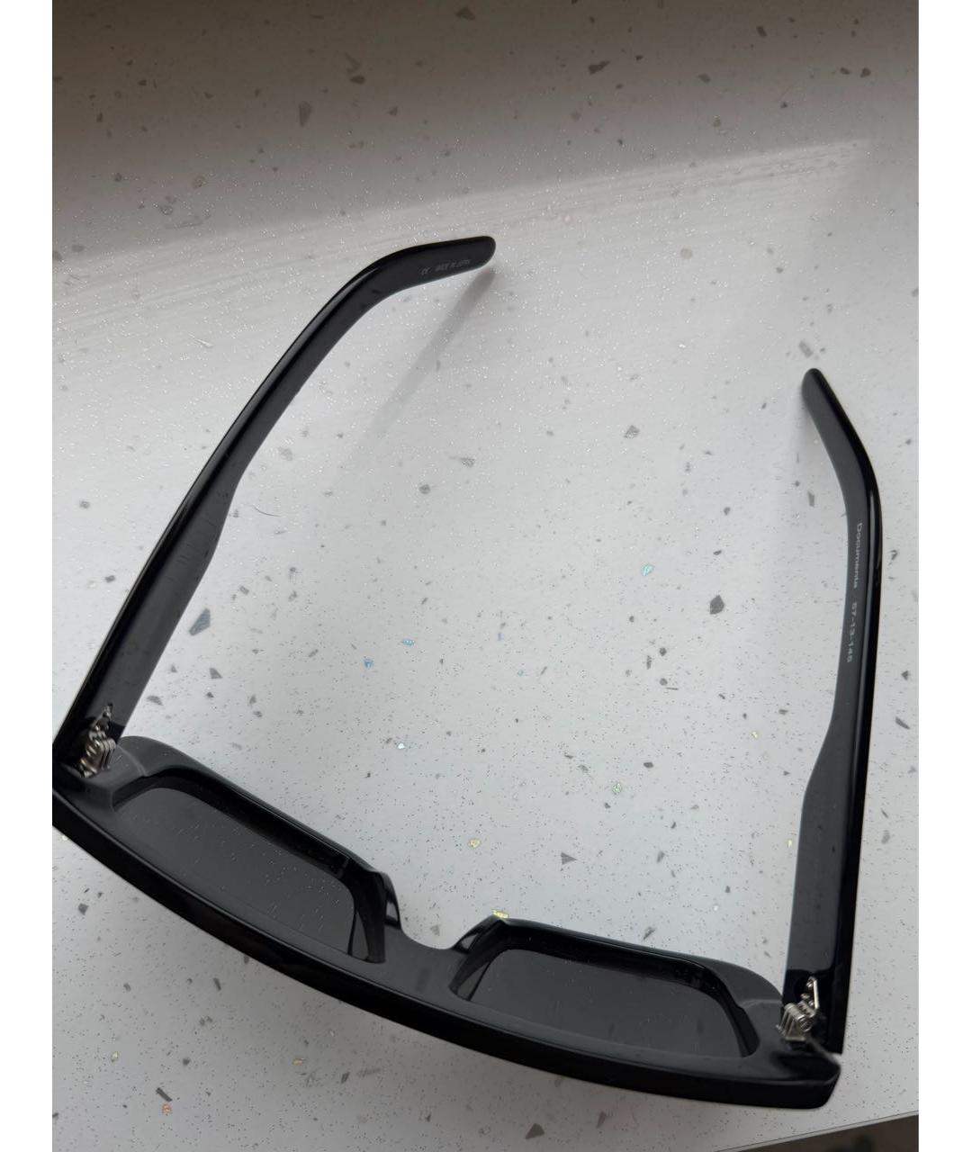 RICK OWENS Черные пластиковые солнцезащитные очки, фото 5