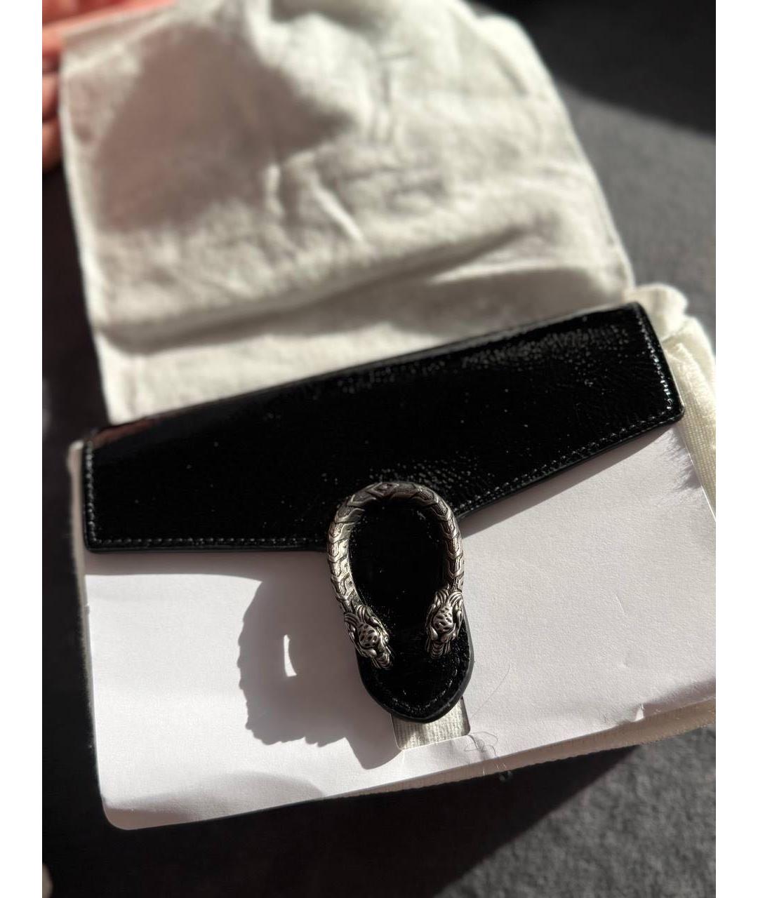 GUCCI Черная кожаная сумка через плечо, фото 3