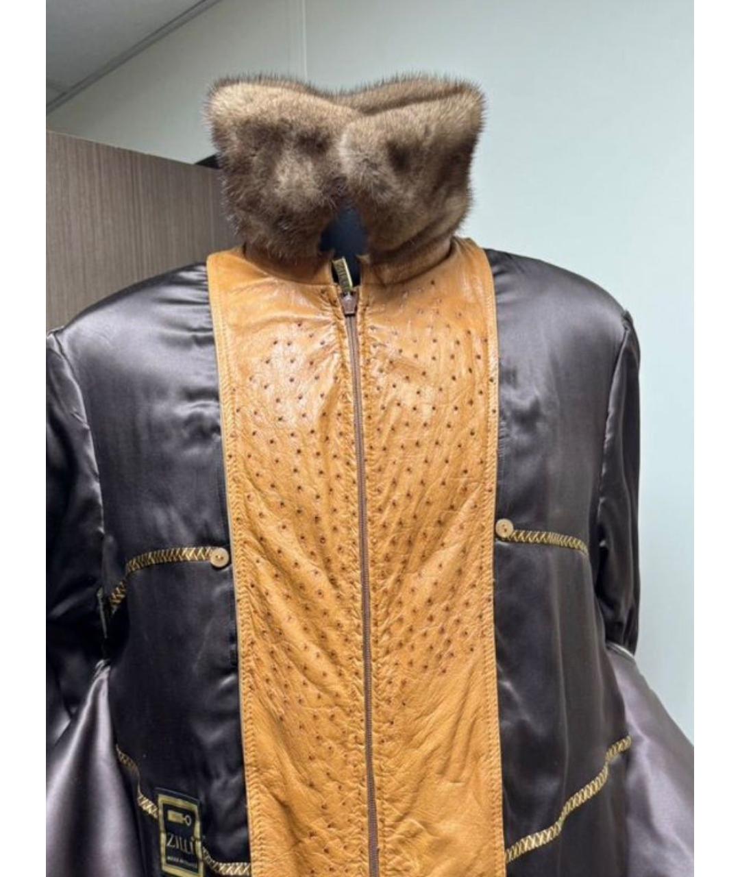 ZILLI Оранжевая кожаная куртка, фото 5