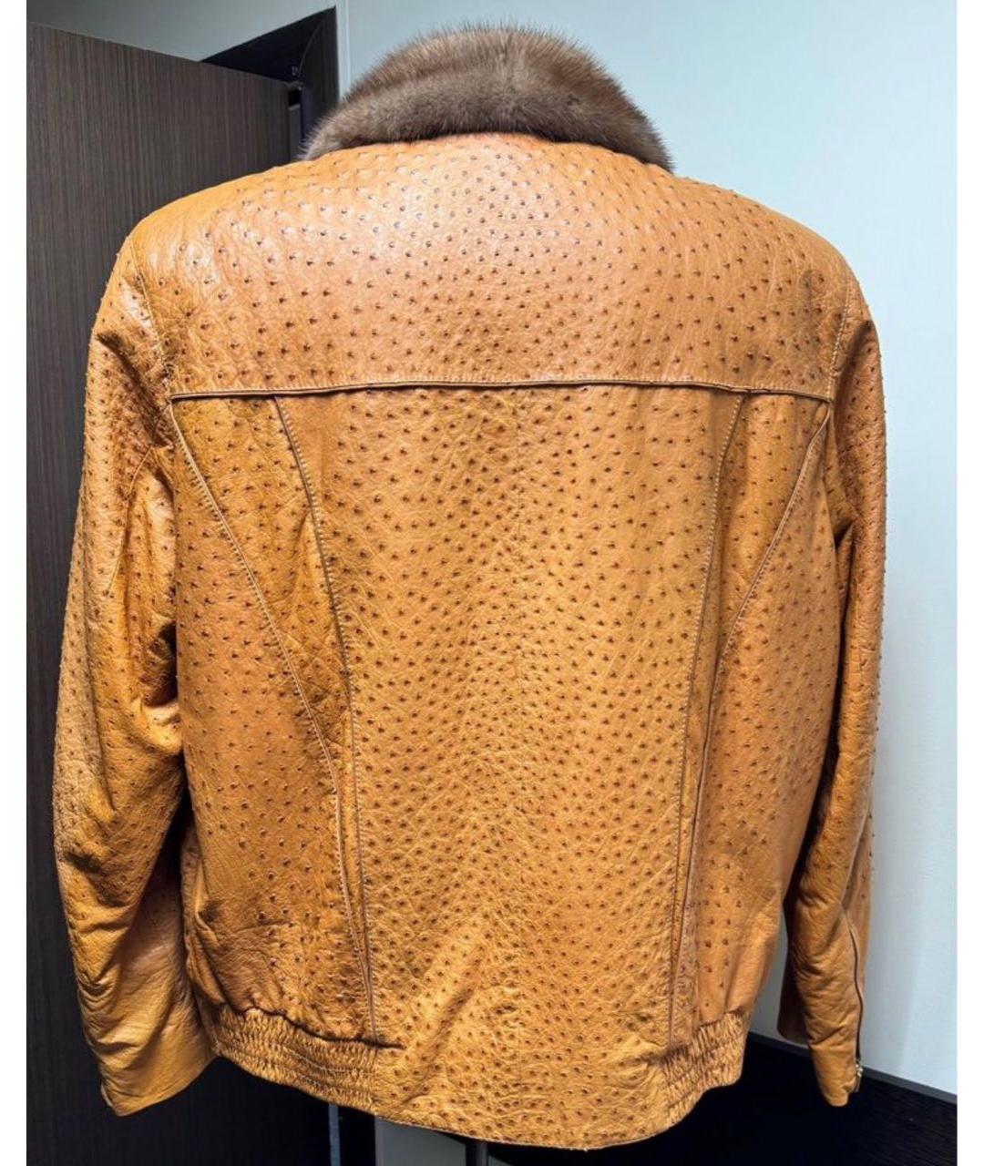 ZILLI Оранжевая кожаная куртка, фото 2