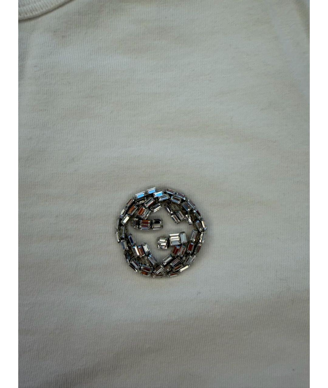 GUCCI Белая хлопковая футболка, фото 3