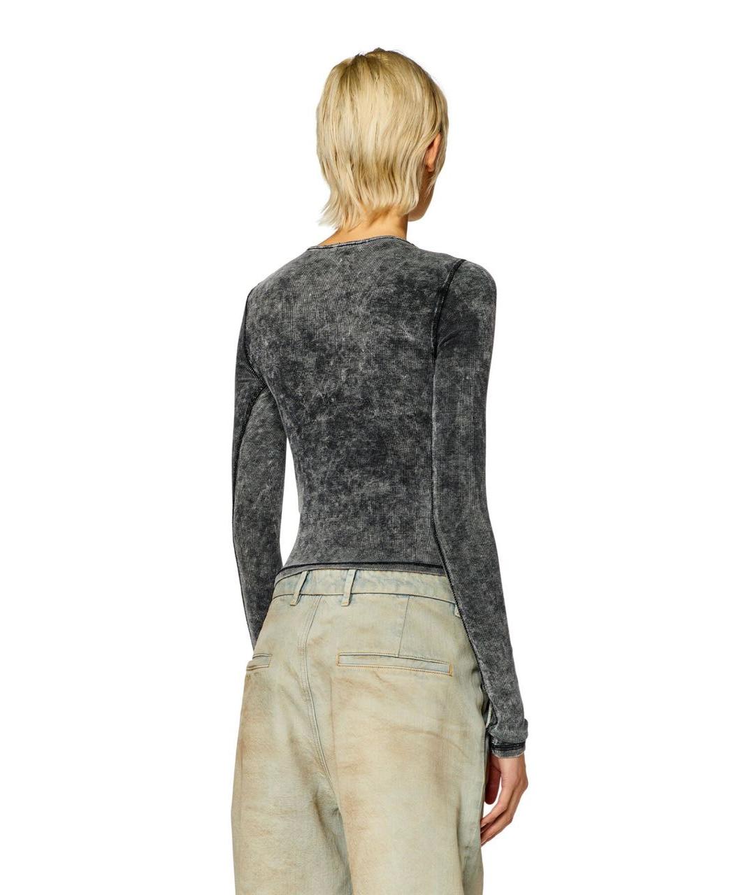 DIESEL Черный хлопко-эластановый джемпер / свитер, фото 4