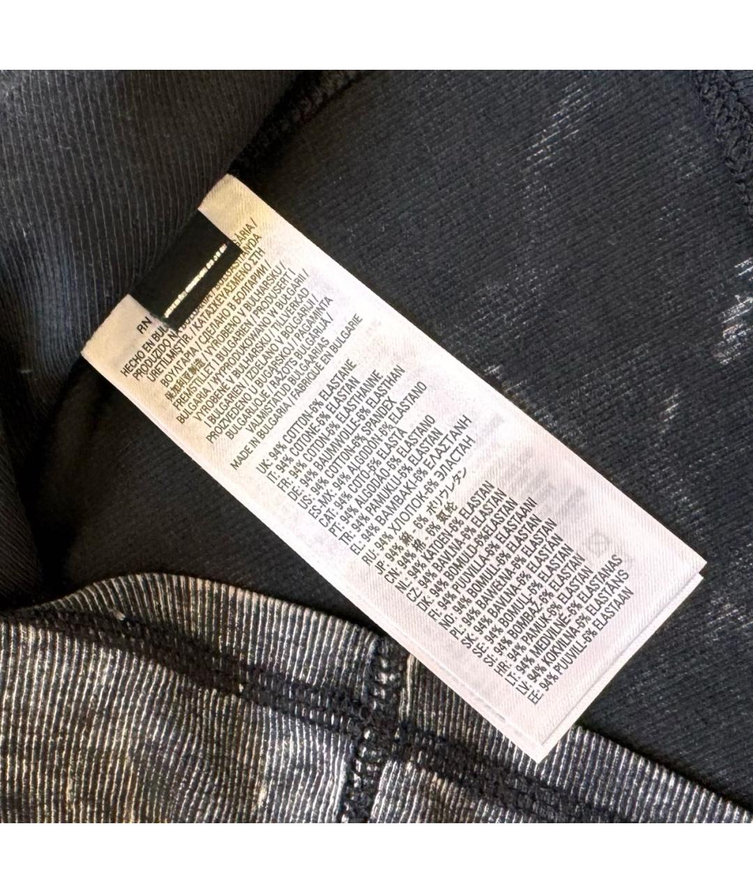 DIESEL Черный хлопко-эластановый джемпер / свитер, фото 7