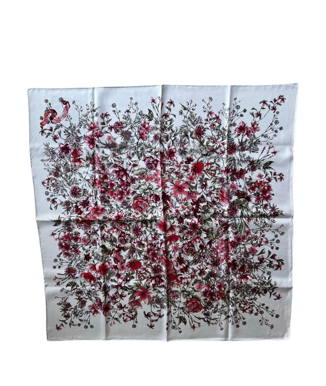 CHRISTIAN DIOR Белый шелковый платок, фото 1