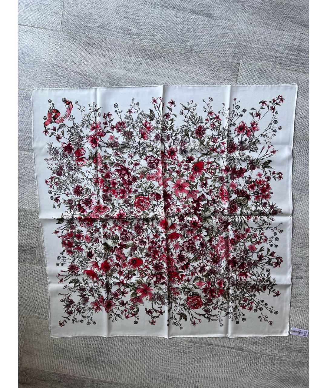 CHRISTIAN DIOR Белый шелковый платок, фото 6