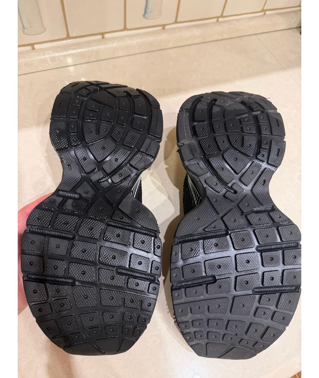 BALENCIAGA Черные кожаные низкие кроссовки / кеды, фото 7