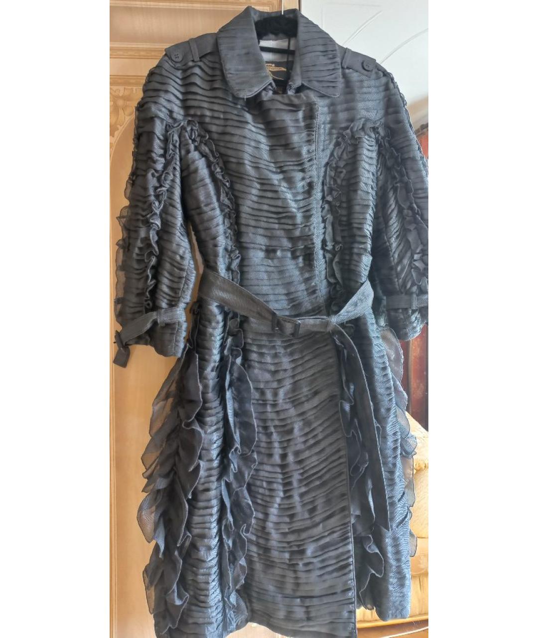 BURBERRY Серый ацетатный тренч/плащ, фото 2