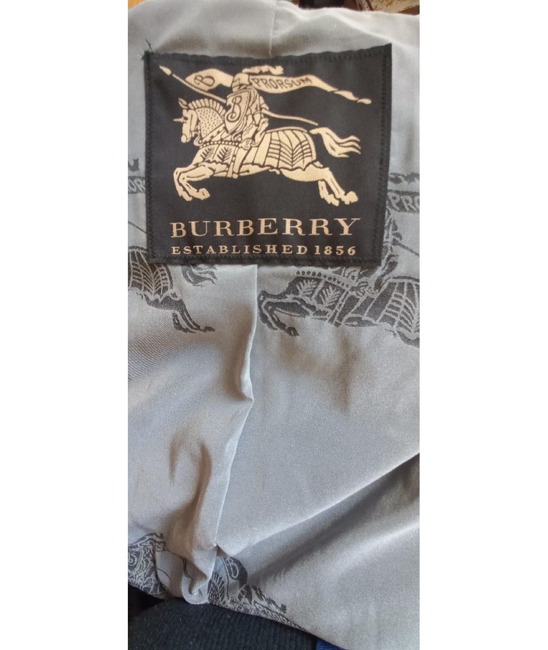 BURBERRY Серый ацетатный тренч/плащ, фото 4