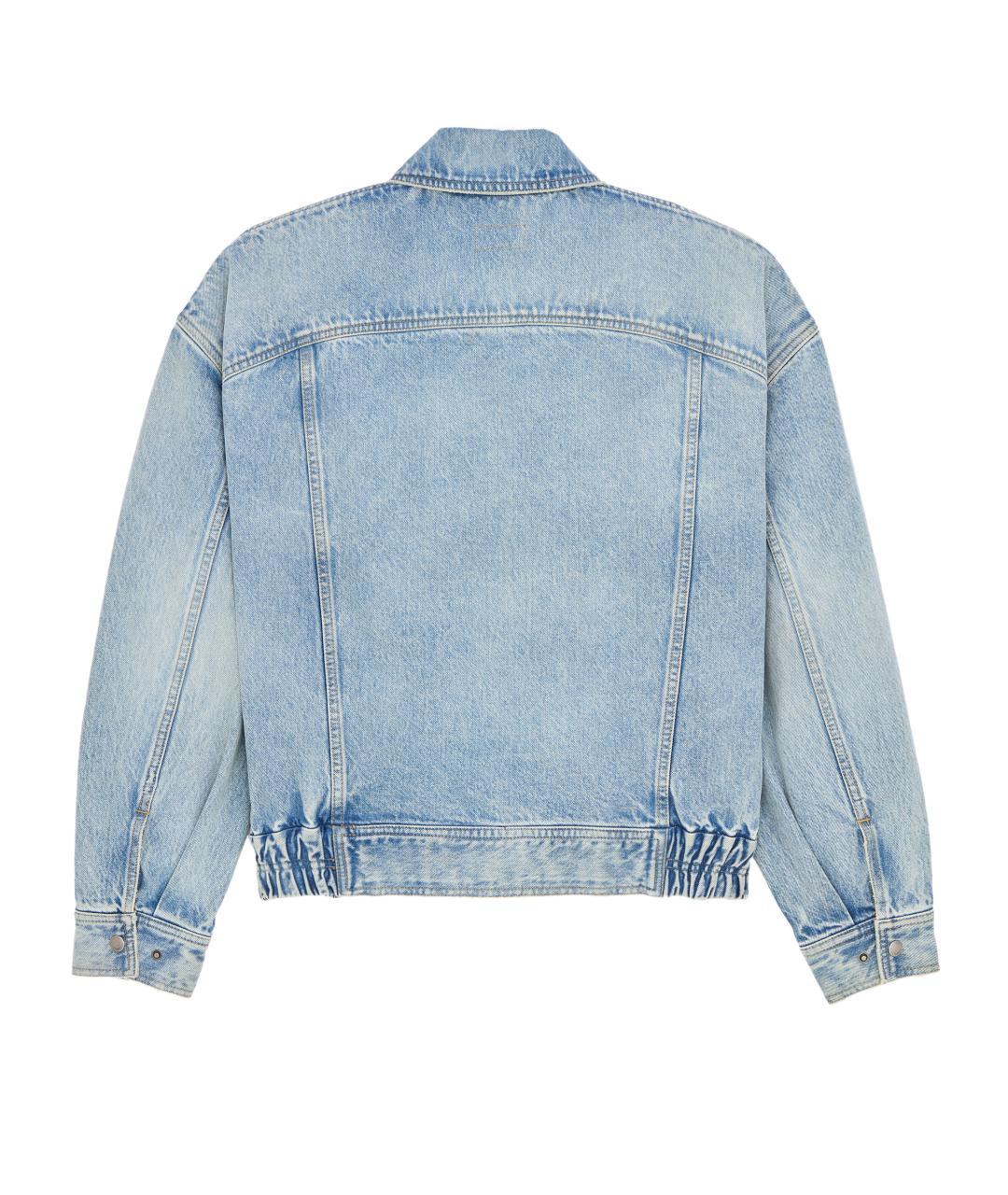 SAINT LAURENT Голубая хлопковая куртка, фото 2