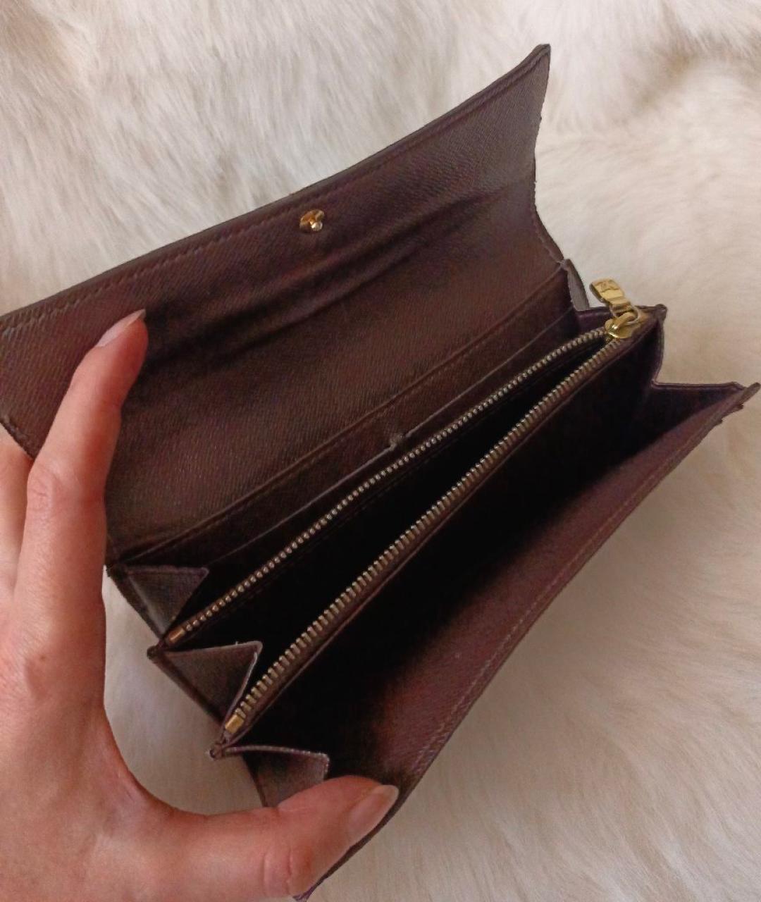 LOUIS VUITTON Коричневый кошелек, фото 4