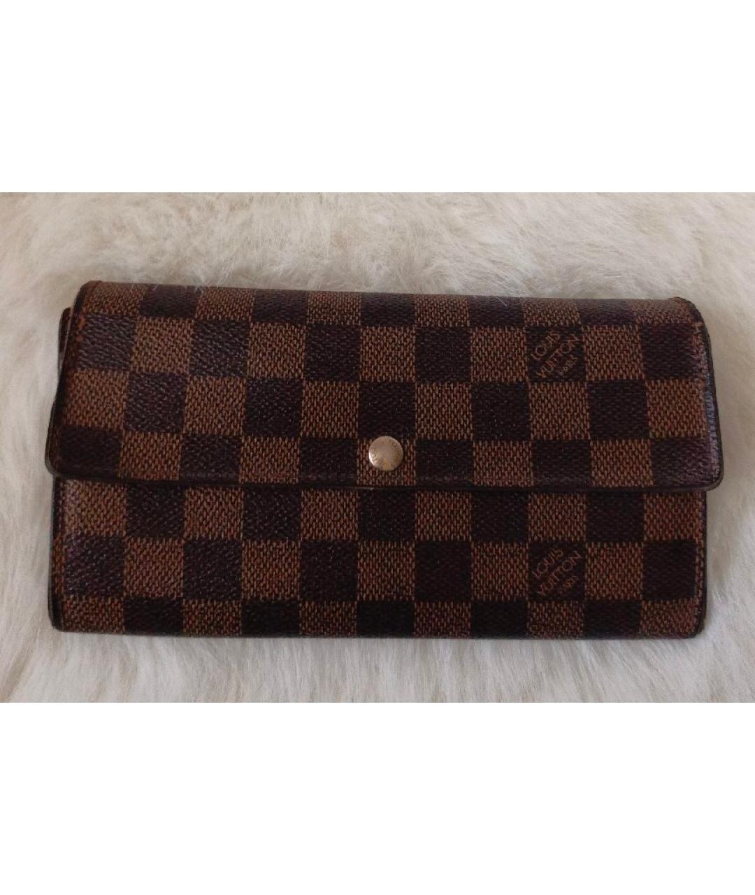 LOUIS VUITTON Коричневый кошелек, фото 7