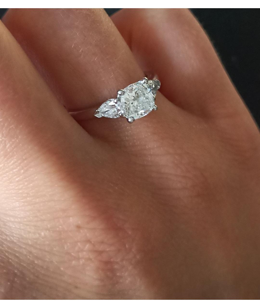 DE BEERS Серебряное платиновое кольцо, фото 5