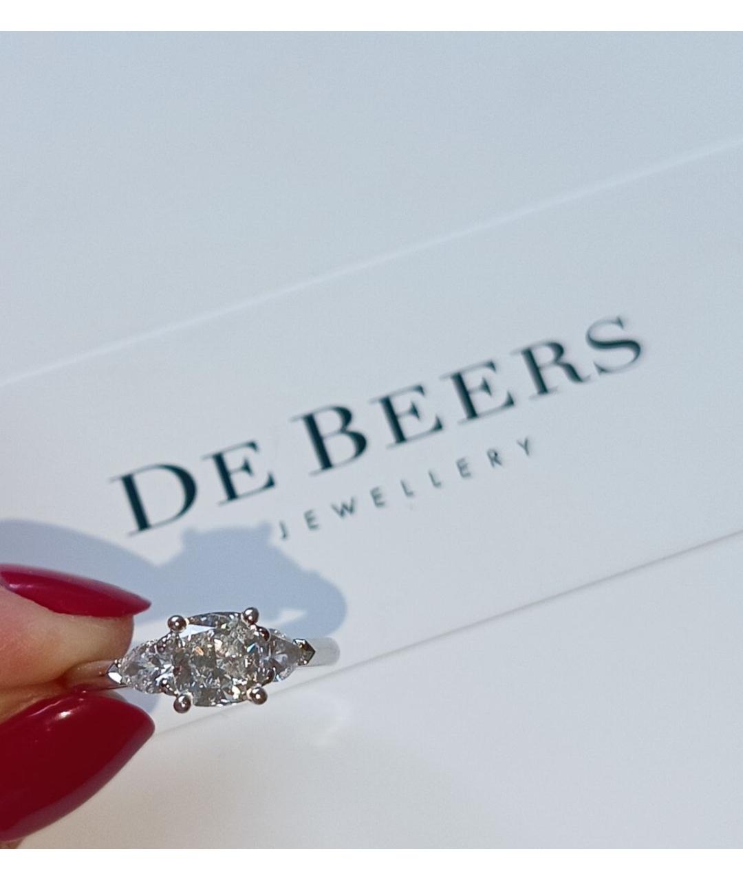 DE BEERS Серебряное платиновое кольцо, фото 6