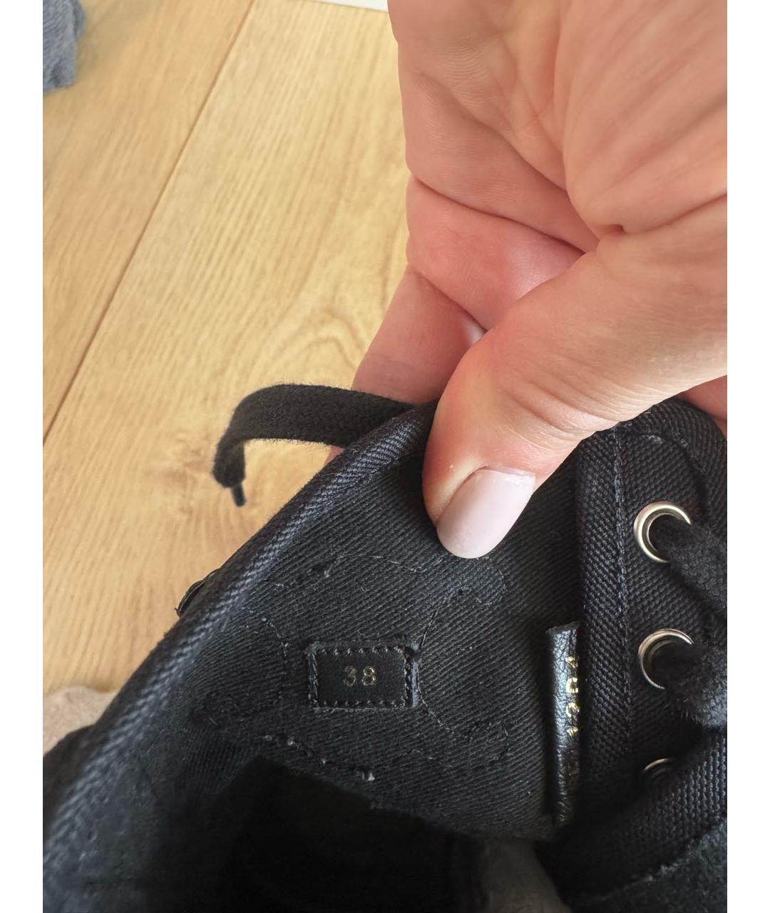 CELINE Черные текстильные ботинки, фото 7