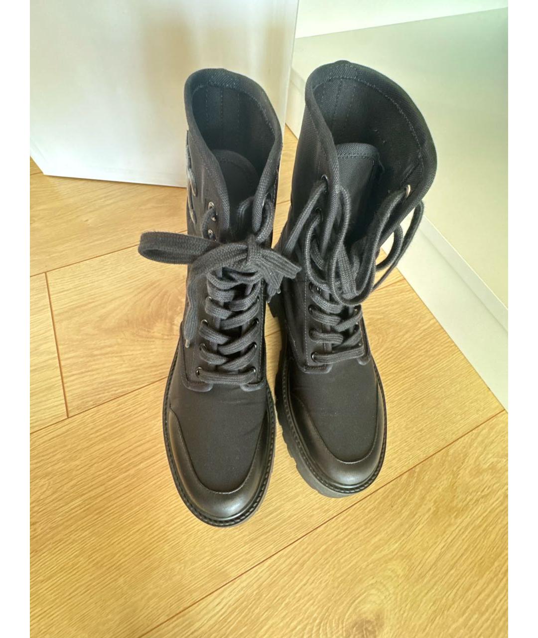 CELINE Черные текстильные ботинки, фото 3