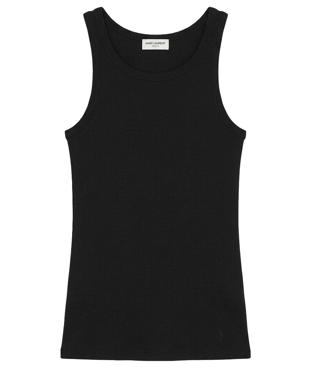 SAINT LAURENT Черная майка, фото 1