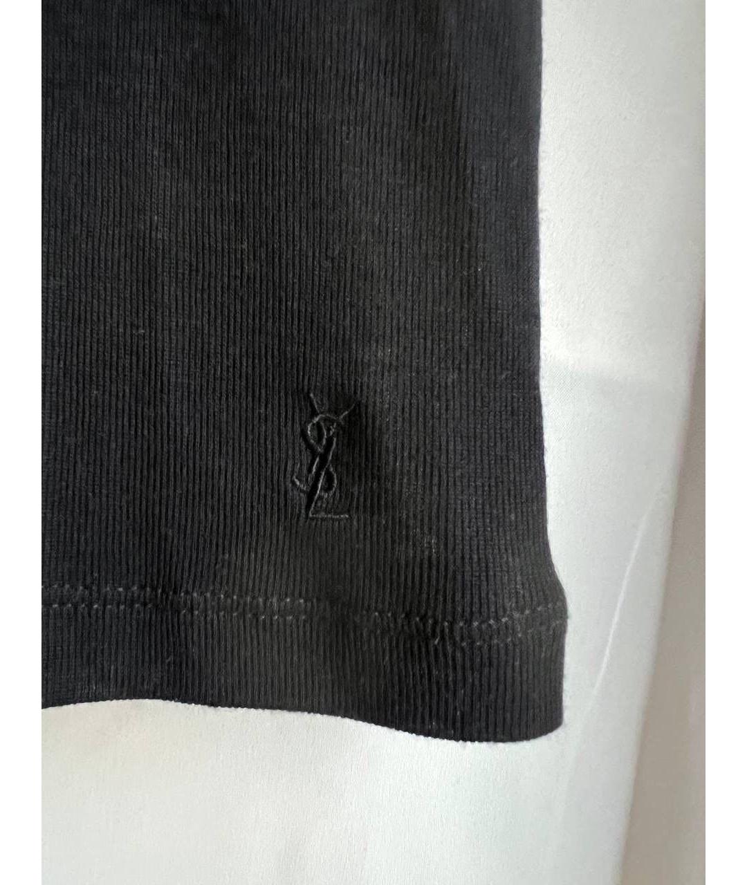 SAINT LAURENT Черная майка, фото 2