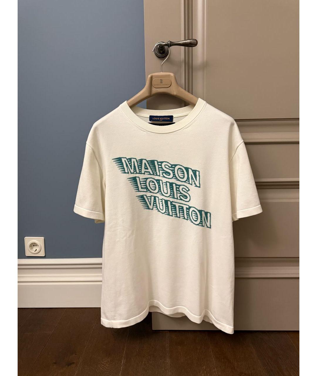LOUIS VUITTON Белая хлопковая футболка, фото 7