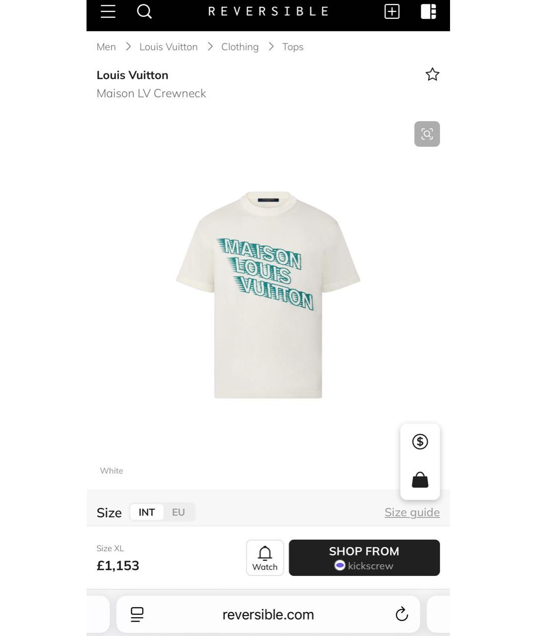 LOUIS VUITTON Белая хлопковая футболка, фото 5