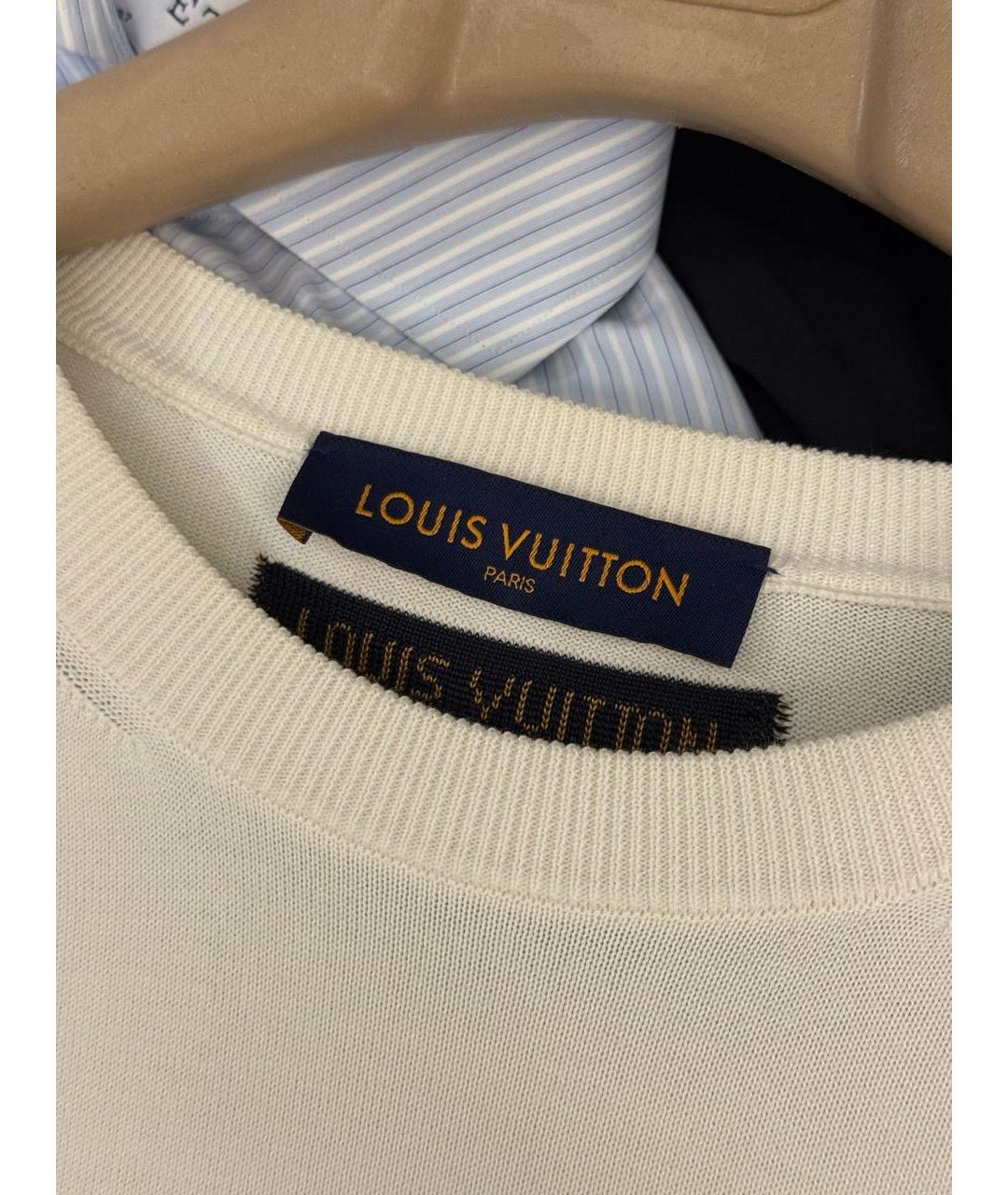 LOUIS VUITTON Белая хлопковая футболка, фото 8