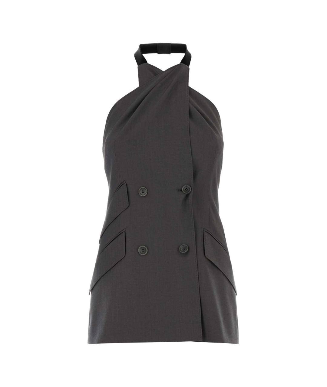 MAX MARA Серый шерстяной жилет, фото 1