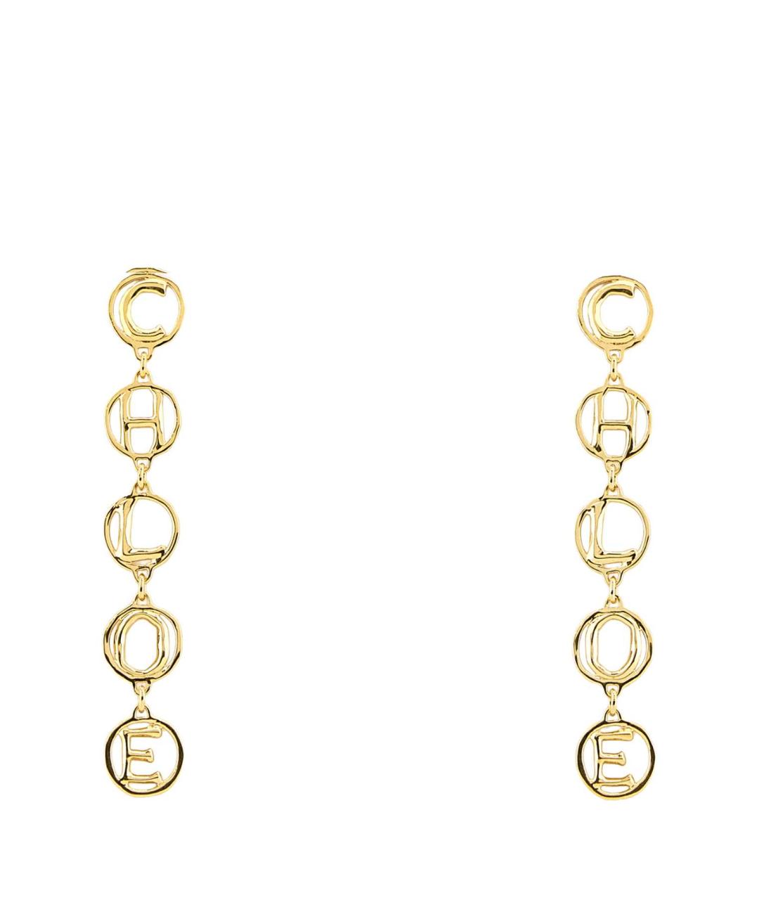 CHLOE Золотые латунные серьги, фото 1