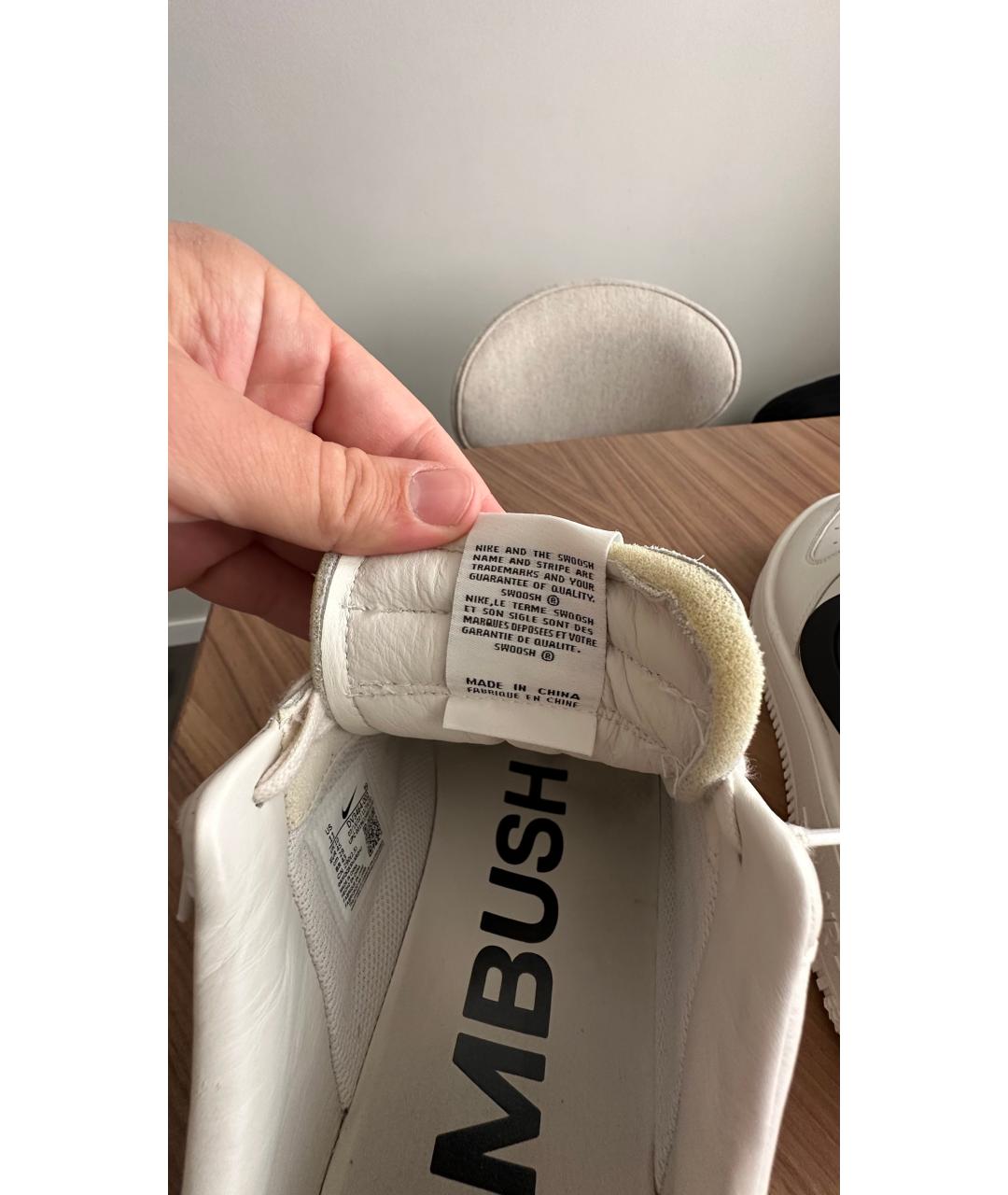 NIKE Белые кожаные низкие кроссовки / кеды, фото 10