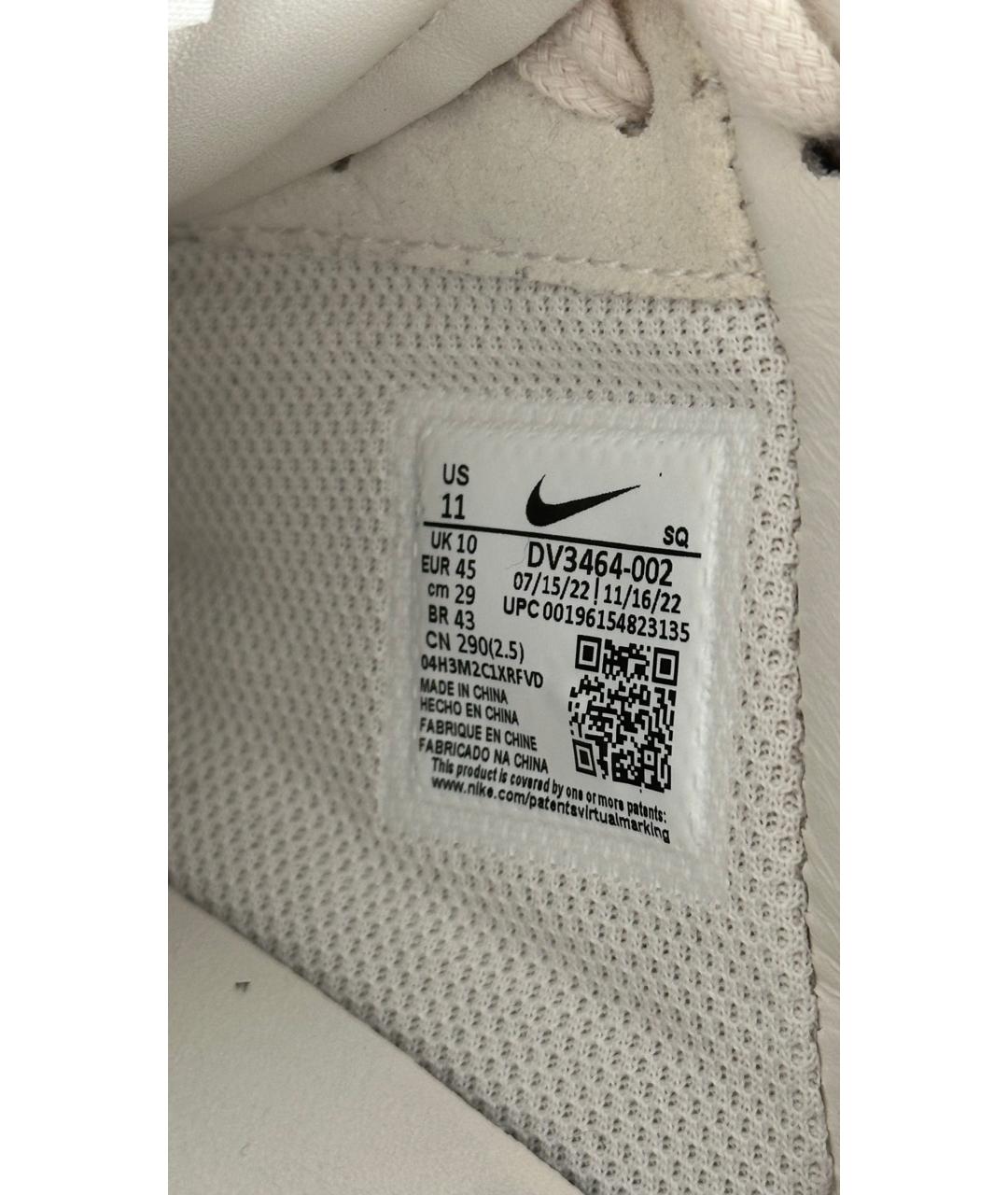 NIKE Белые кожаные низкие кроссовки / кеды, фото 8