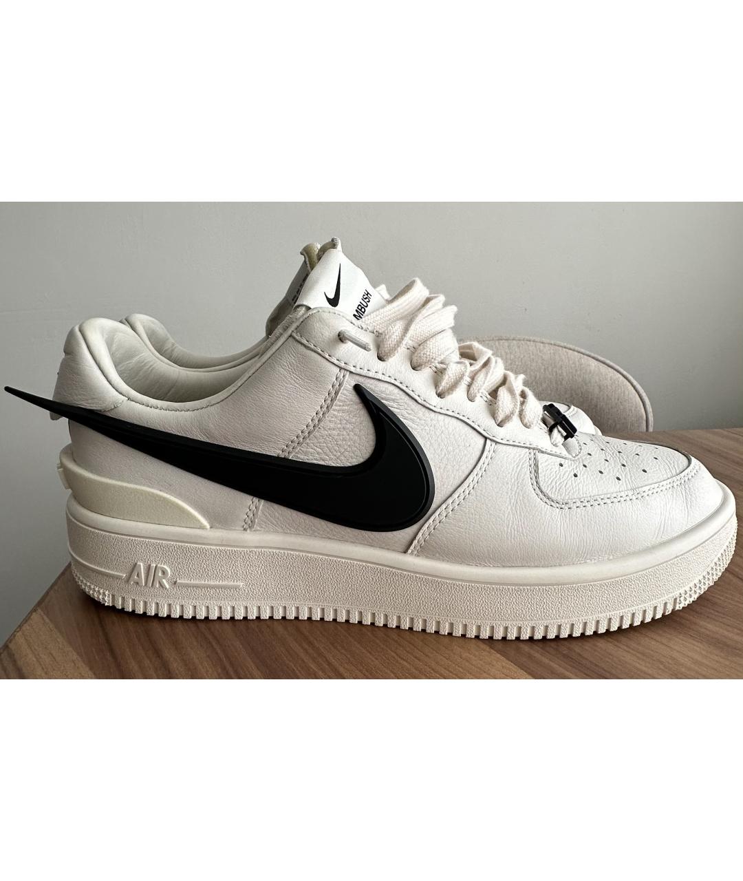 NIKE Белые кожаные низкие кроссовки / кеды, фото 2