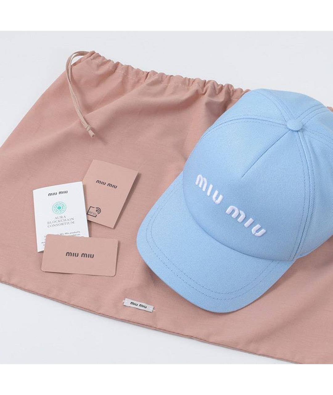 MIU MIU Голубая кепка, фото 6