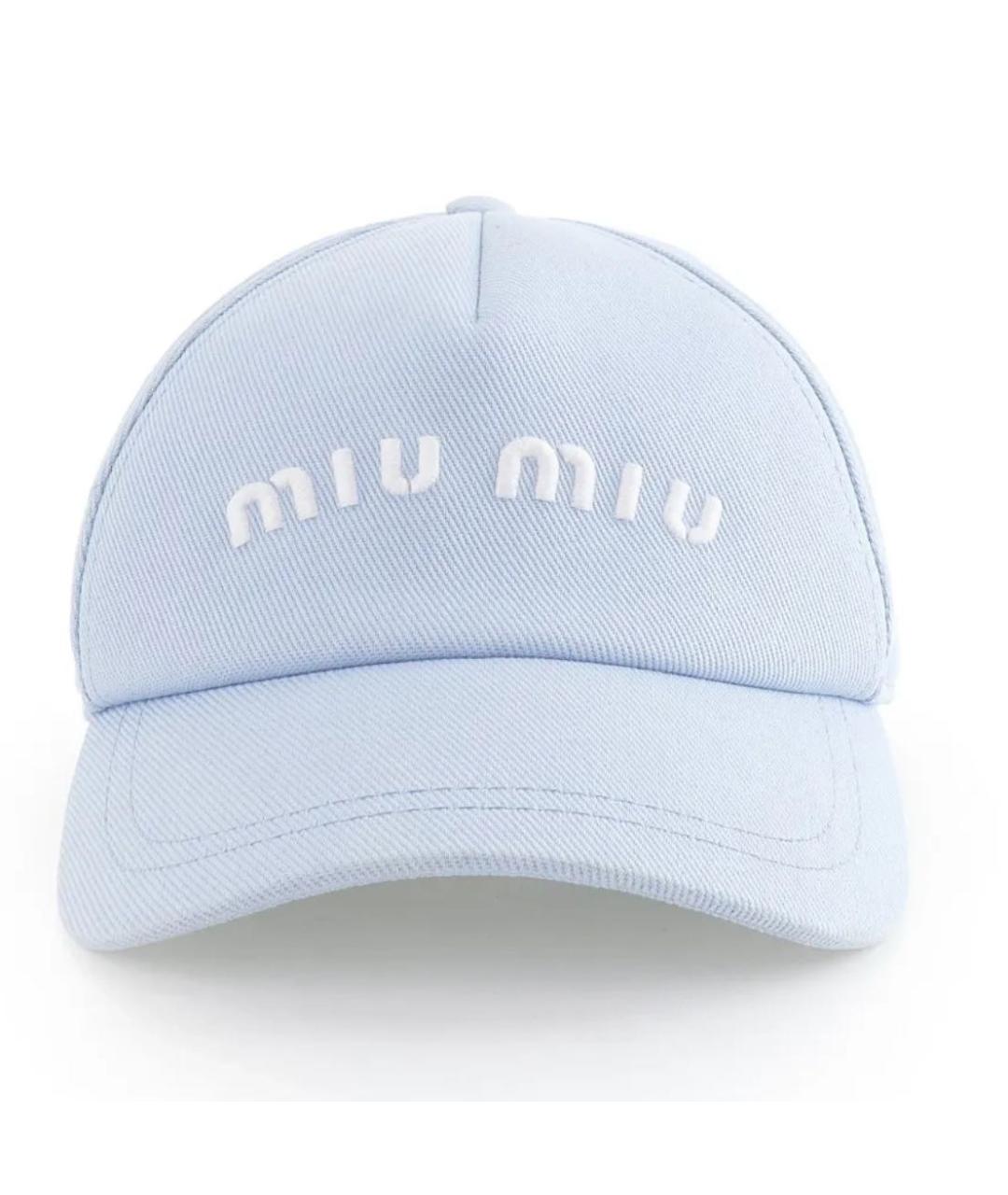 MIU MIU Голубая кепка, фото 2