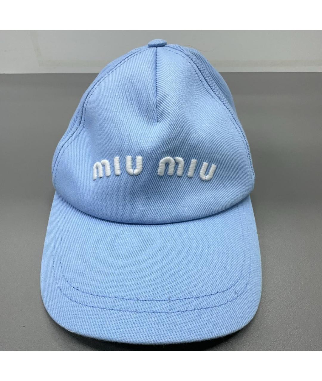 MIU MIU Голубая кепка, фото 5
