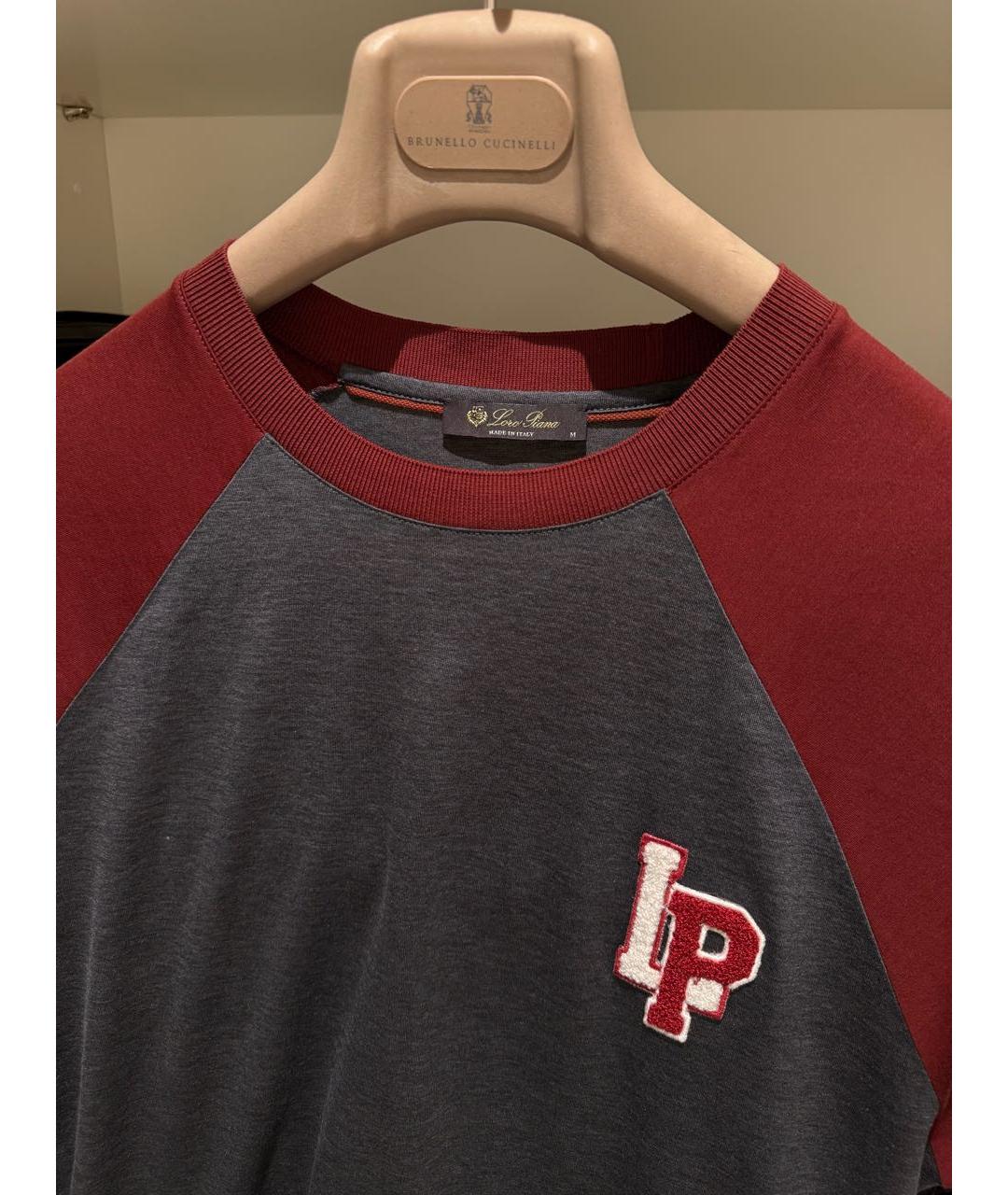 LORO PIANA Серая хлопковая футболка, фото 3