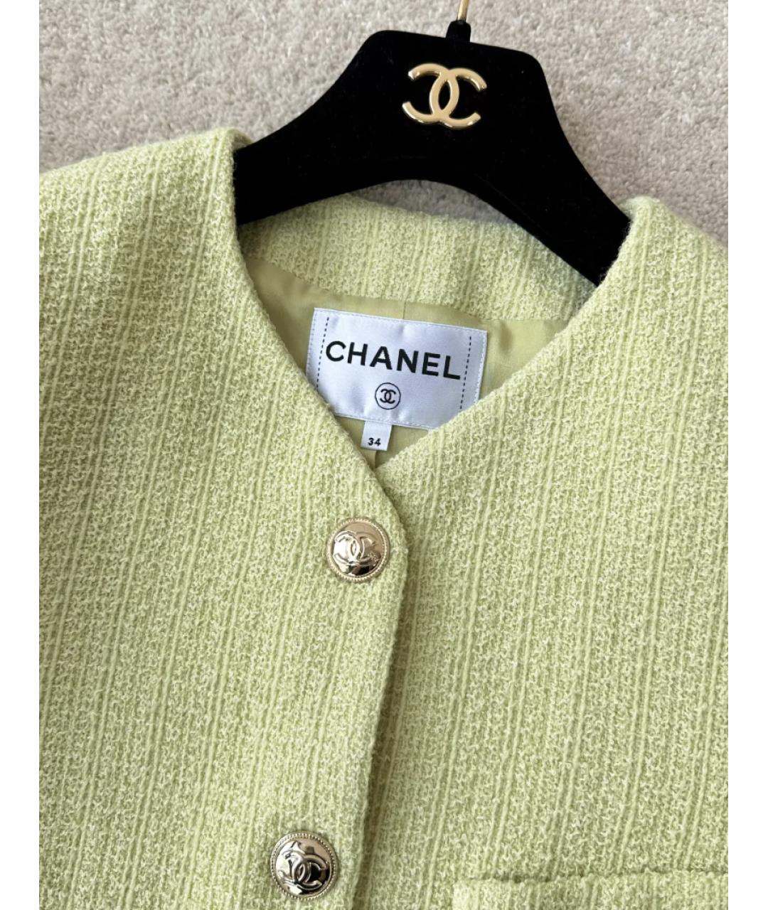CHANEL Салатовый жакет/пиджак, фото 2