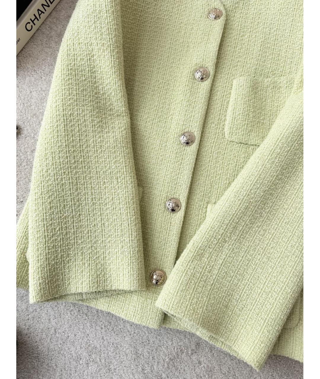 CHANEL Салатовый жакет/пиджак, фото 3