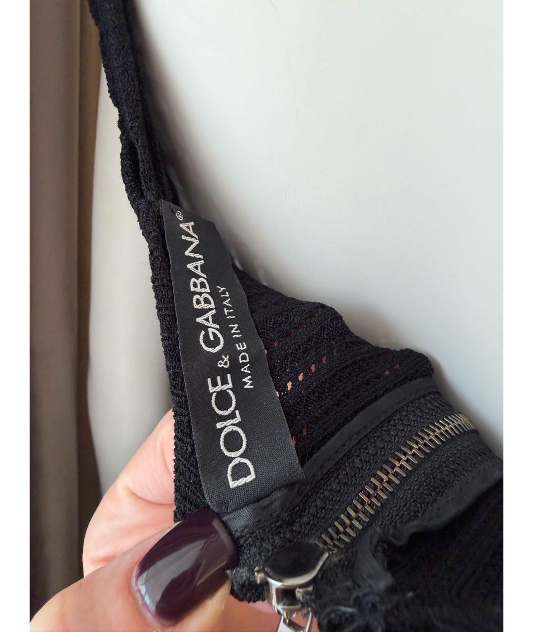 DOLCE&GABBANA Черное повседневное платье, фото 7