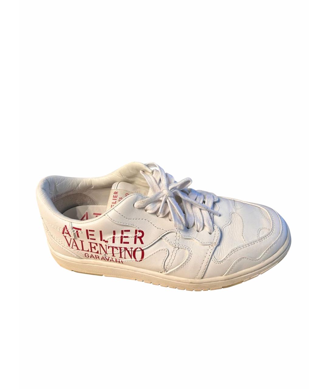 RED VALENTINO Белые кожаные кроссовки, фото 1