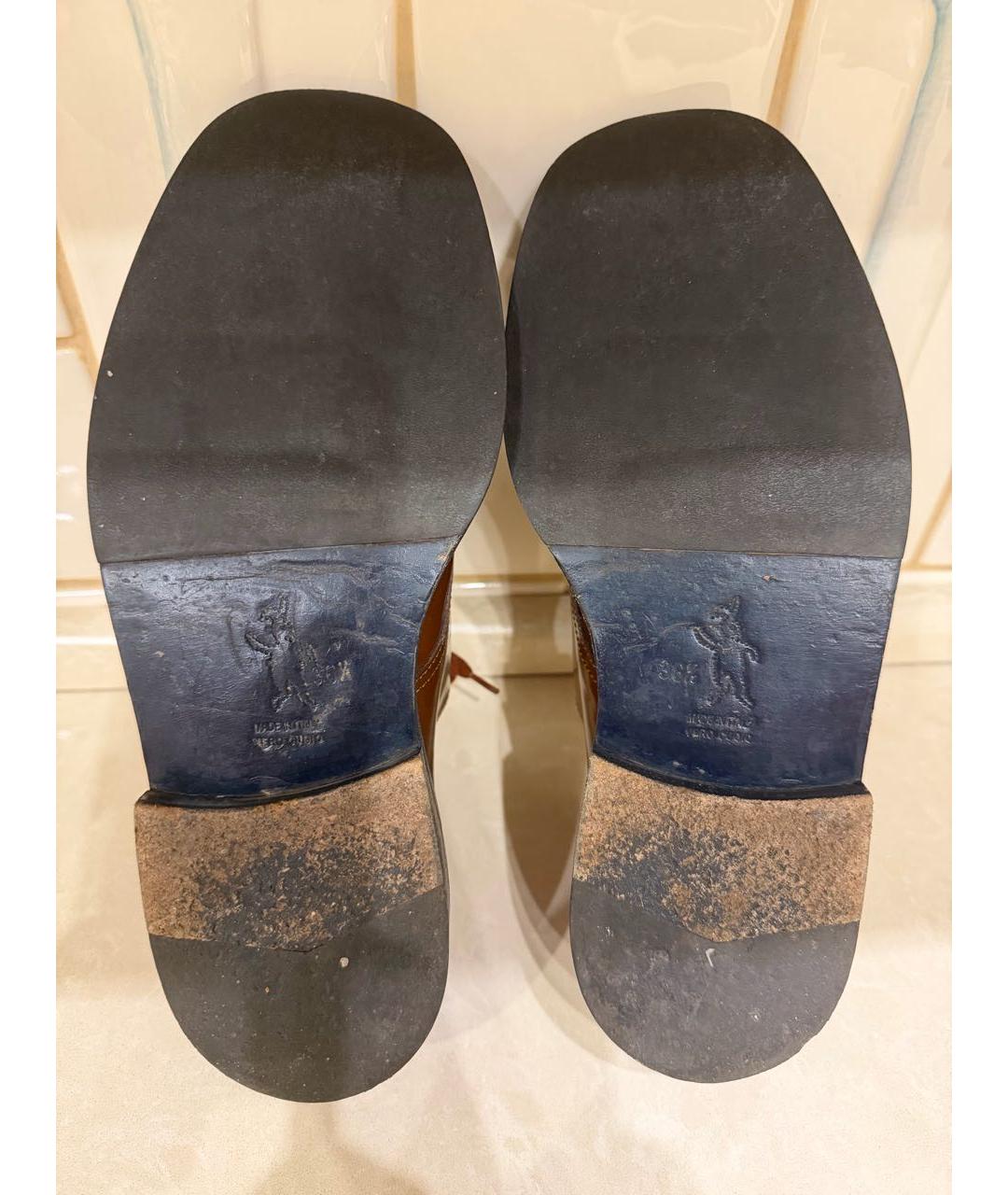 MARNI Коричневые кожаные лоферы, фото 7