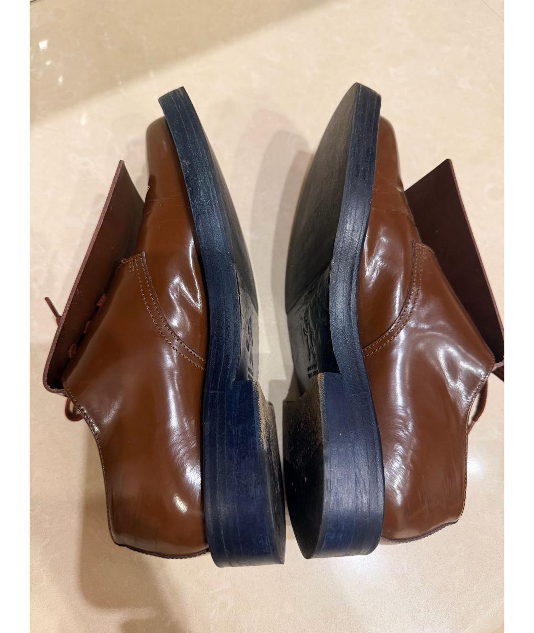 MARNI Коричневые кожаные лоферы, фото 5