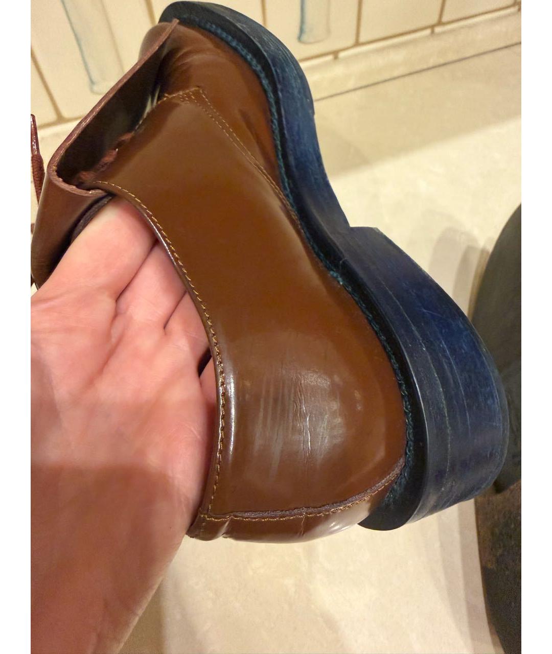 MARNI Коричневые кожаные лоферы, фото 6