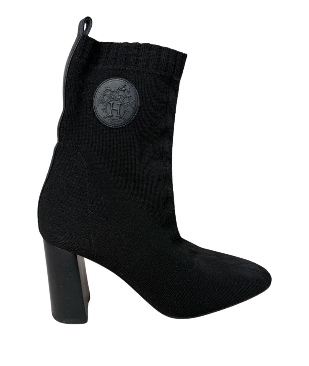 HERMES Черные ботильоны, фото 1
