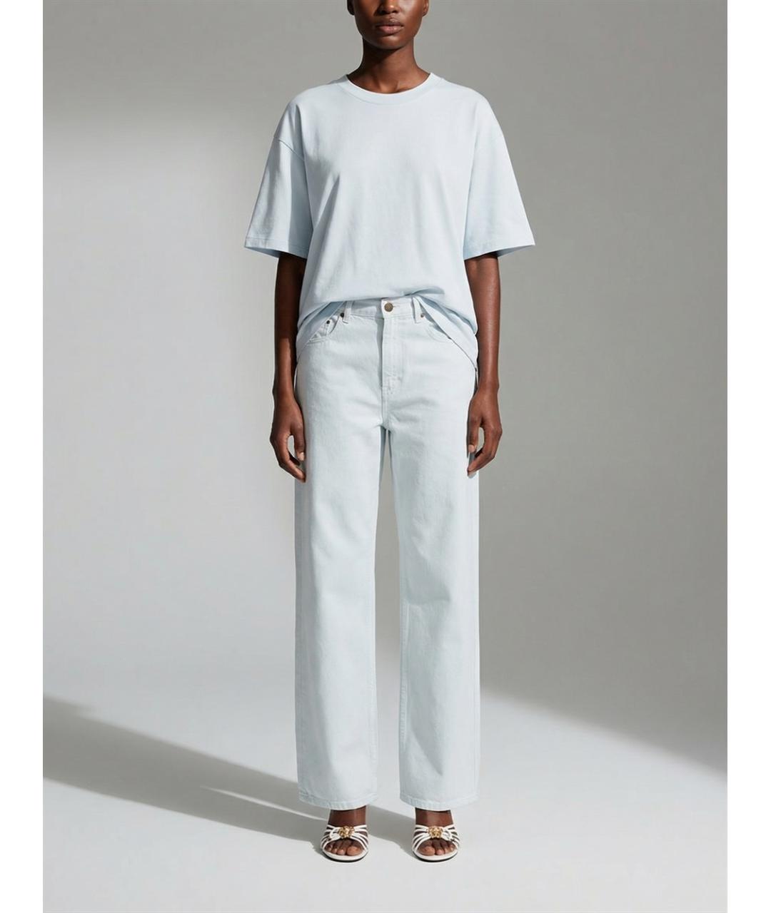 HAIKURE Голубая хлопковая футболка, фото 4